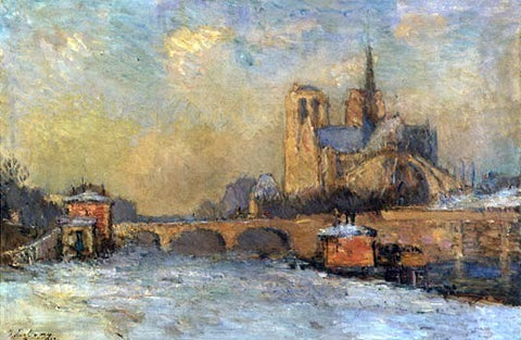  Albert Lebourg Notre-Dame and Seine, Winter - Hand Painted Oil Painting