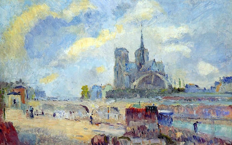 Albert Lebourg Notre-Dame de Paris and the Bridge of the Archeveche - Hand Painted Oil Painting