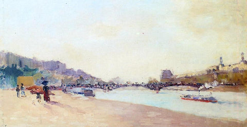  Albert Lebourg Paris, the Seine and the Pont des Saint-Peres, with the Louvre - Hand Painted Oil Painting