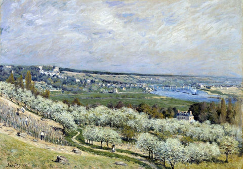  Alfred Sisley The Terrace at Saint-Germain, Spring - Hand Painted Oil Painting