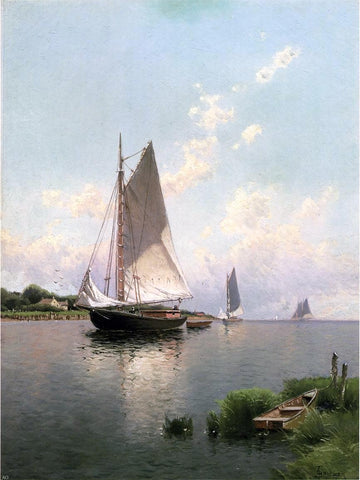  Alfred Thompson Bricher Blue Point, Long Island - Hand Painted Oil Painting