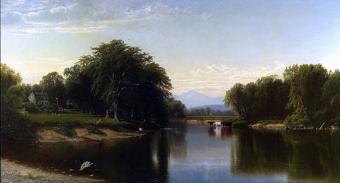  Alfred Thompson Bricher Saco River, New Hampshire - Hand Painted Oil Painting