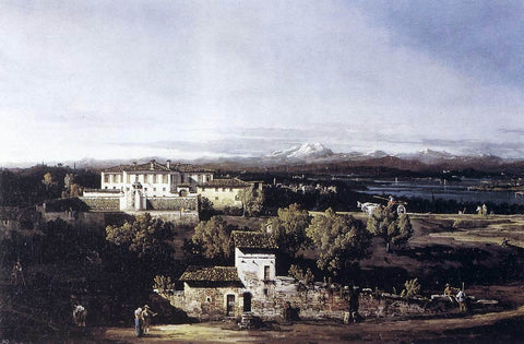  Bernardo Bellotto View of the Villa Cagnola at Gazzada near Varese - Hand Painted Oil Painting