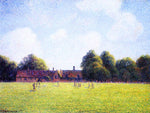  Camille Pissarro Hampton Court Green, London - Hand Painted Oil Painting