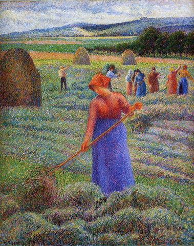  Camille Pissarro Haymakers at Eragny - Hand Painted Oil Painting