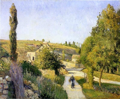  Camille Pissarro A Landscape at l'Hermitage, Pontoise - Hand Painted Oil Painting