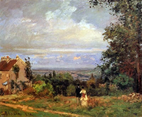  Camille Pissarro Landscape near Louveciennes - Hand Painted Oil Painting
