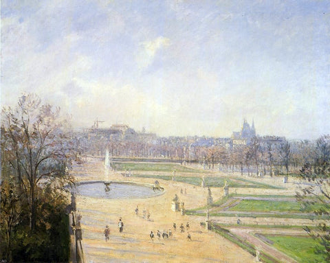  Camille Pissarro The Bassin des Tuileries: Afternoon, Sun - Hand Painted Oil Painting
