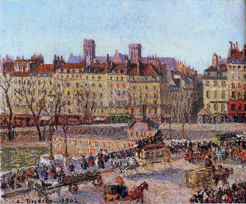  Camille Pissarro The Baths of Samaritaine, Afternoon - Hand Painted Oil Painting