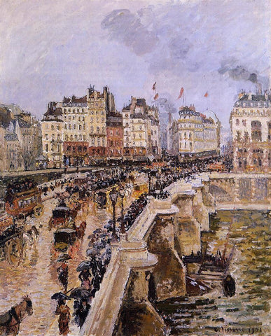  Camille Pissarro The Pont-Neuf: Rainy Afternoon - Hand Painted Oil Painting