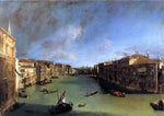  Canaletto Grand Canal: Looking Northeast from the Palazzo Balbi to the Rialto Bridge - Hand Painted Oil Painting