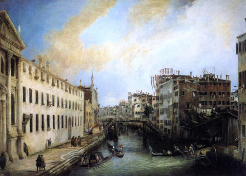  Canaletto Rio dei Mendicanti: Looking South - Hand Painted Oil Painting