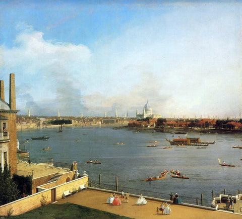  Canaletto The Thames and the City of London from Richmond House - Hand Painted Oil Painting
