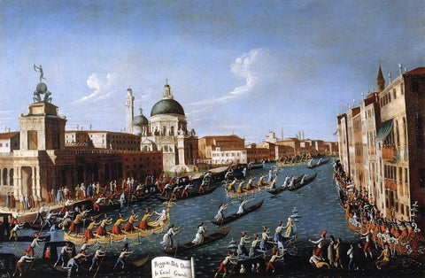  Canaletto The Women's Regatta on the Grand Canal - Hand Painted Oil Painting