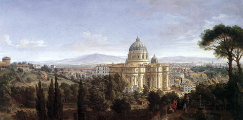  Caspar Andriaans Van Wittel St Peter's in Rome - Hand Painted Oil Painting