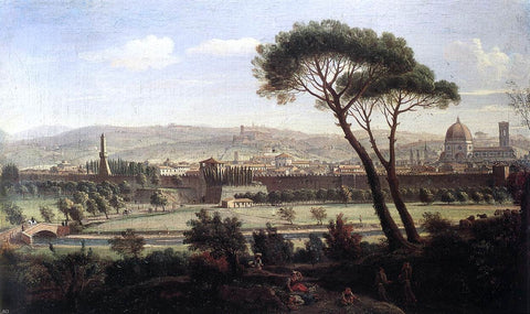  Caspar Andriaans Van Wittel View of Florence from the Via Bolognese - Hand Painted Oil Painting