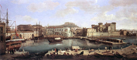  Caspar Andriaans Van Wittel View of Naples - Hand Painted Oil Painting