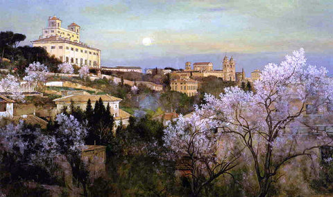  Charles Caryl Coleman Il Pincio with a View of Villa Medici - Hand Painted Oil Painting