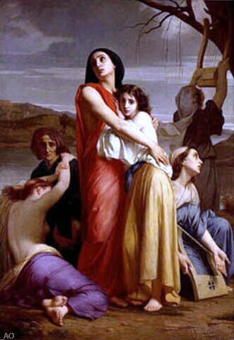  Charles Zacharie Landelle Les Femmes de Jerusalem Captives a Babylone - Hand Painted Oil Painting