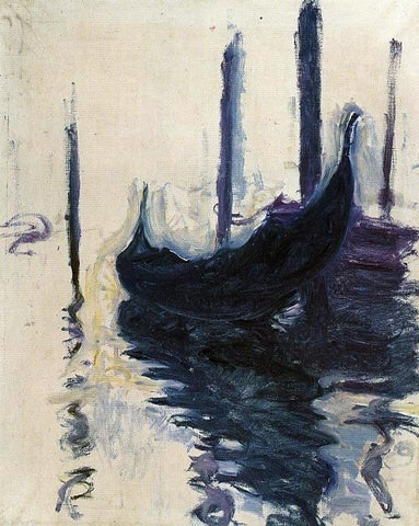  Claude Oscar Monet Gondola in Venice - Hand Painted Oil Painting