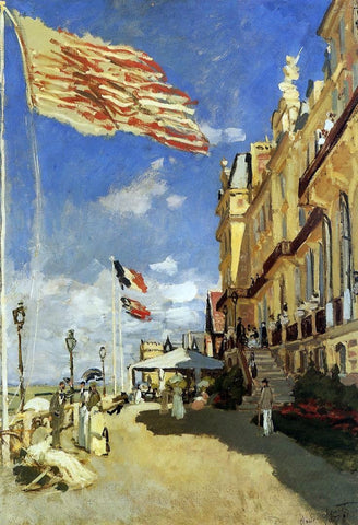  Claude Oscar Monet Hotel des Roches Noires, Trouville - Hand Painted Oil Painting