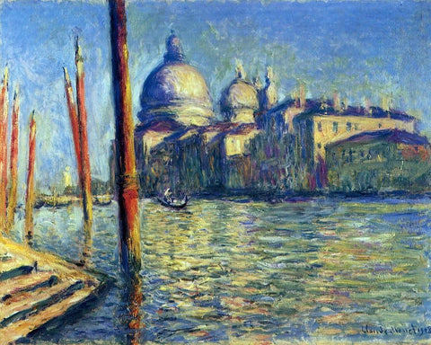  Claude Oscar Monet At the Grand Canal and Santa Maria della Salute - Hand Painted Oil Painting
