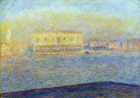 Claude Oscar Monet Venice, The Doges' Palace Seen from San Giorgio Maggiore - Hand Painted Oil Painting