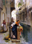  David Roberts Fruit Sellers from the Islands, Venice - Hand Painted Oil Painting