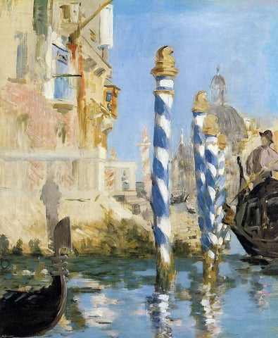  Edouard Manet At the Grand Canal, Venice - Hand Painted Oil Painting