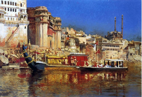  Edwin Lord Weeks The Barge of the Maharaja of Benares - Hand Painted Oil Painting