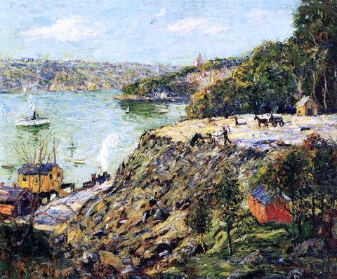  Ernest Lawson Across the River, New York - Hand Painted Oil Painting