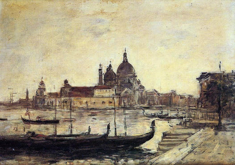  Eugene-Louis Boudin Venice, Le Mole et la Salute - Hand Painted Oil Painting