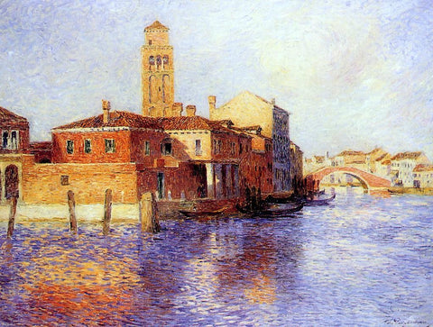  Ferdinand Du Puigaudeau View of Venice (also known as Murano) - Hand Painted Oil Painting