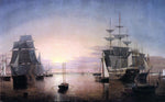  Fitz Hugh Lane Boston Harbor at Sunset - Hand Painted Oil Painting