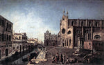  Francesco Albotto View of Campo Santi Giovanni e Paolo - Hand Painted Oil Painting
