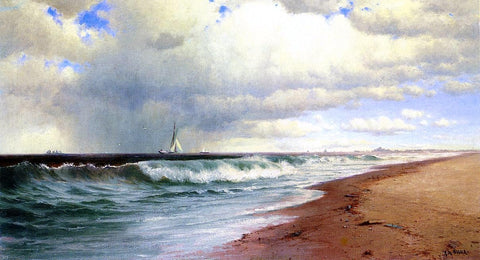  Francis A Silva Ships Approaching Atlantic City - Hand Painted Oil Painting