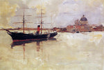  Frank Duveneck Ship in Grand Canal - Hand Painted Oil Painting