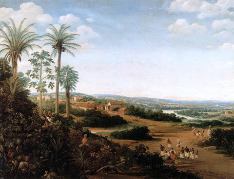  Frans Post The Home of a "Labrador" in Brazil - Hand Painted Oil Painting
