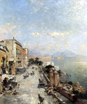  Franz Richard Unterberger Posilipo, Naples - Hand Painted Oil Painting