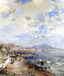  Franz Richard Unterberger The Bay of Naples - Hand Painted Oil Painting