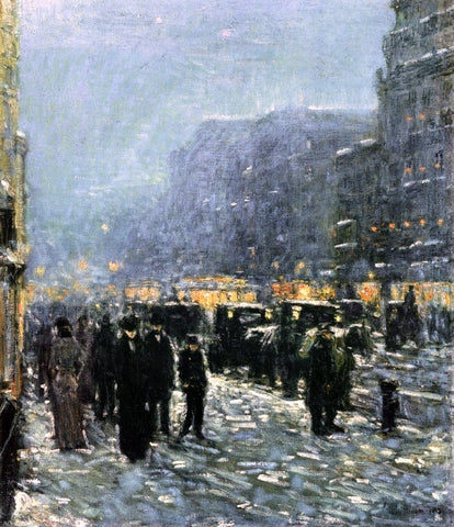  Frederick Childe Hassam Broadway and 42nd Street - Hand Painted Oil Painting