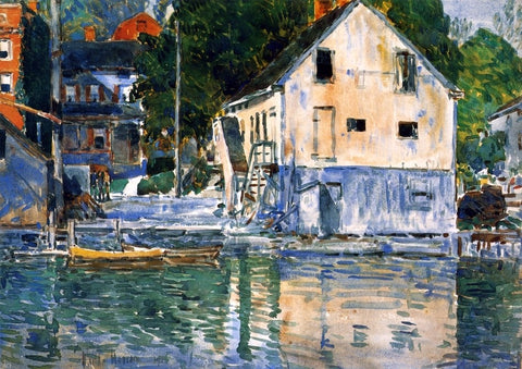  Frederick Childe Hassam A Casa Eby Scene, Cos Cob - Hand Painted Oil Painting