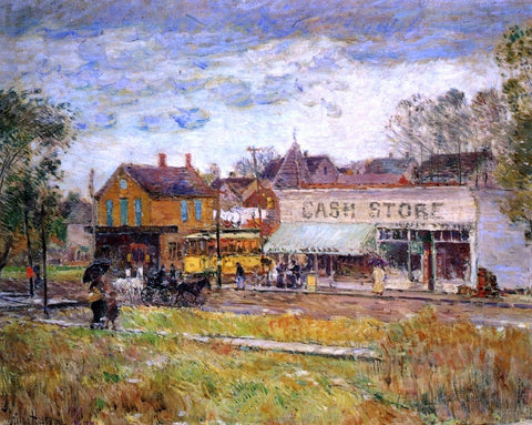  Frederick Childe Hassam End of the Trolley Line, Oak Park, Illinois - Hand Painted Oil Painting