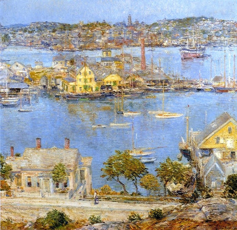  Frederick Childe Hassam Gloucester Harbor - Hand Painted Oil Painting