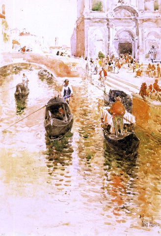  Frederick Childe Hassam Gondoliers - Hand Painted Oil Painting