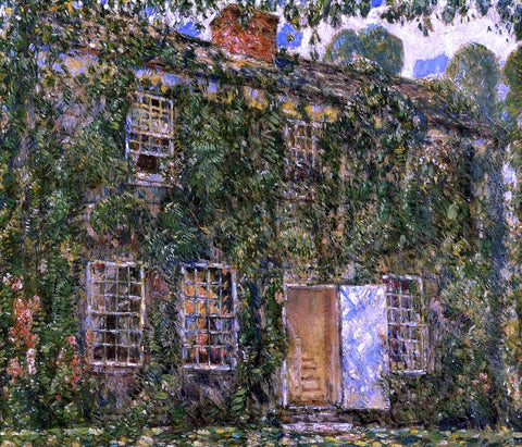  Frederick Childe Hassam A Home Sweet Home Cottage, East Hampton - Hand Painted Oil Painting