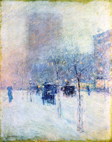  Frederick Childe Hassam Late Afternoon, New York: Winter - Hand Painted Oil Painting