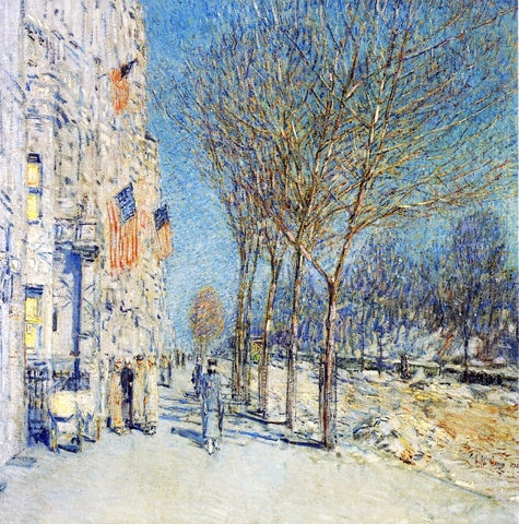  Frederick Childe Hassam A New York Landscape - Hand Painted Oil Painting