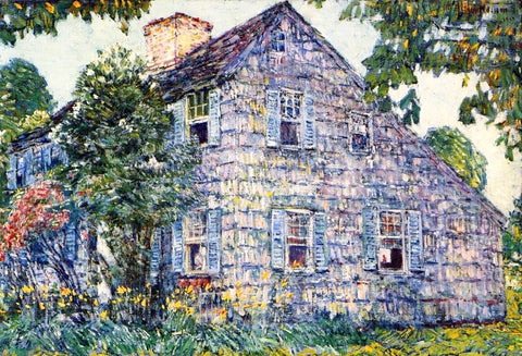  Frederick Childe Hassam Old House, East Hampton - Hand Painted Oil Painting