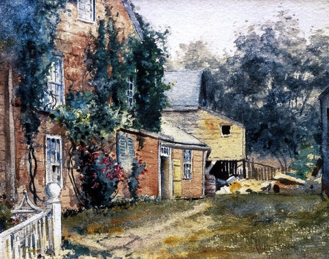  Frederick Childe Hassam Old House, Nantucket - Hand Painted Oil Painting
